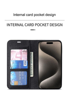 Samsung S24 Wallet Case Durable Faux Leather Material