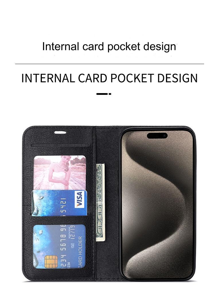 Samsung S24 Wallet Case Durable Faux Leather Material