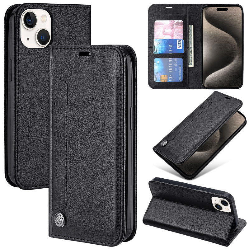 Samsung S24 Wallet Case Rose Gold with Cards Inside