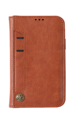 Samsung S24 Wallet Case Navy Blue with Closed View