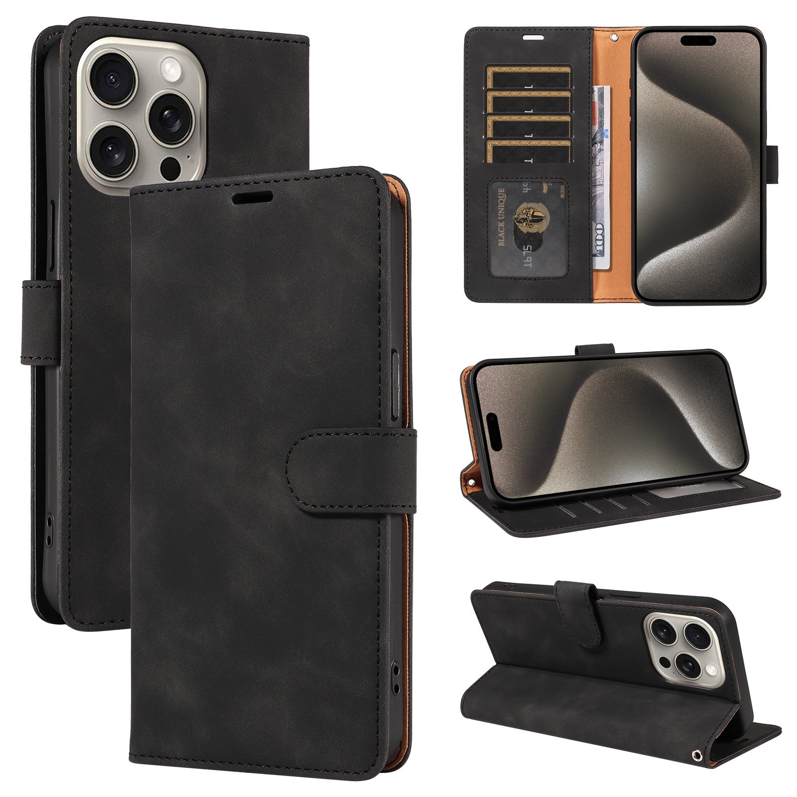 Premium Flip Leather Case for iPhone and Samsung - Red Colour