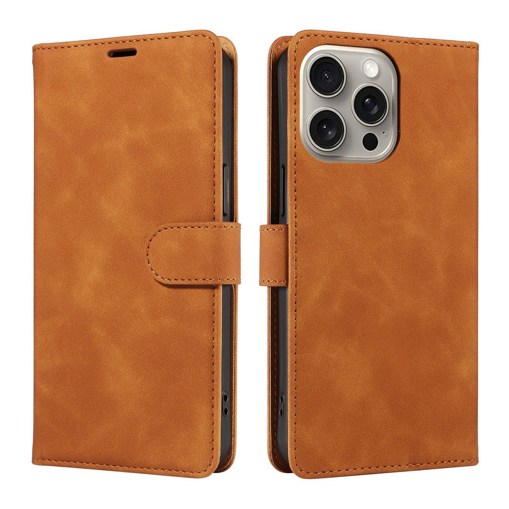 Premium Flip Leather Case for iPhone and Samsung - Brown Colour