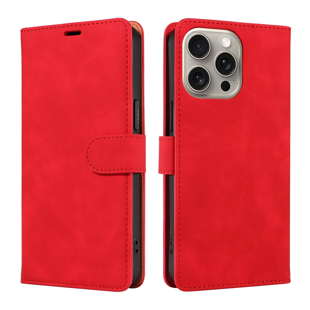 Premium Flip Leather Case for iPhone and Samsung - Pink Colour