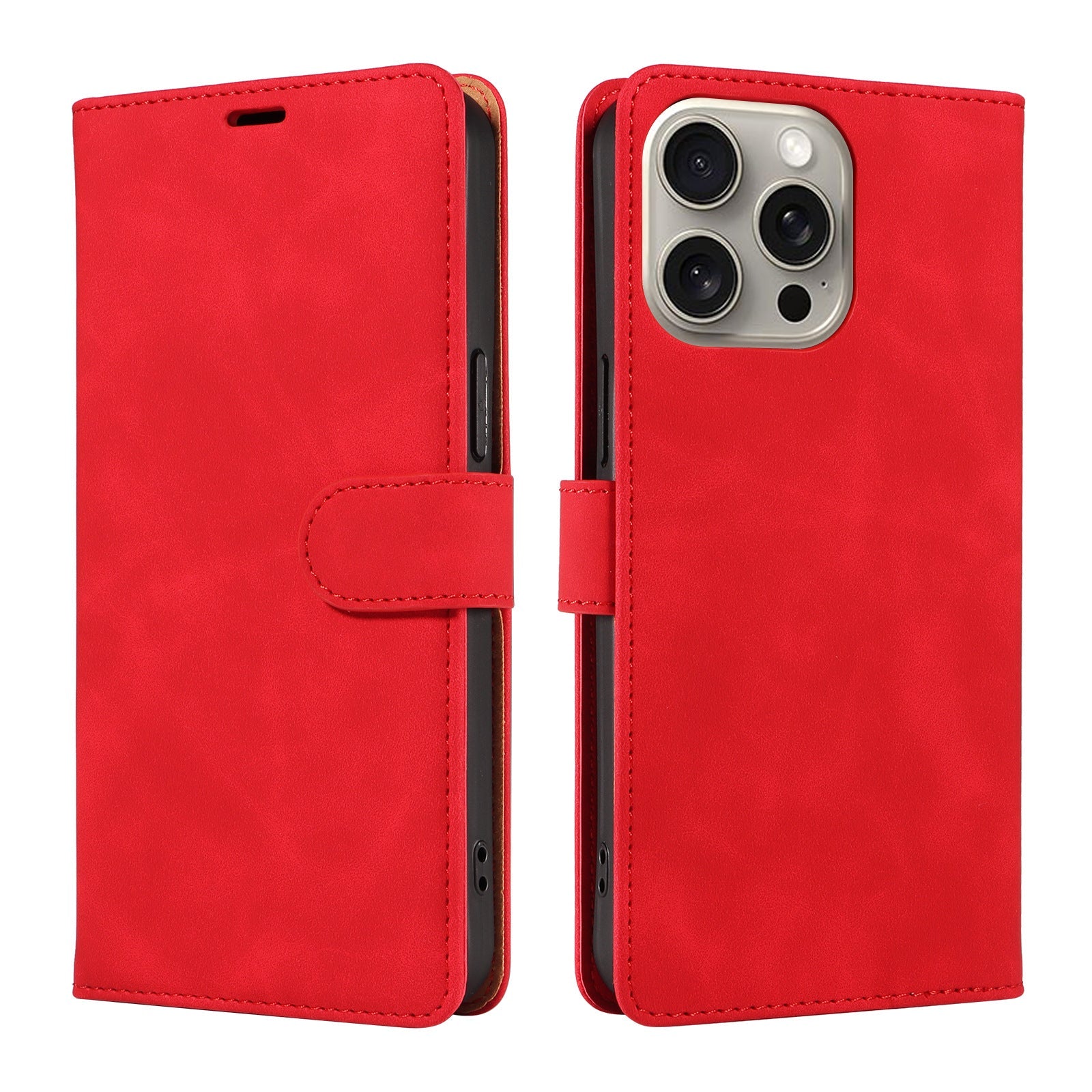 Premium Flip Leather Case for iPhone and Samsung - Pink Colour