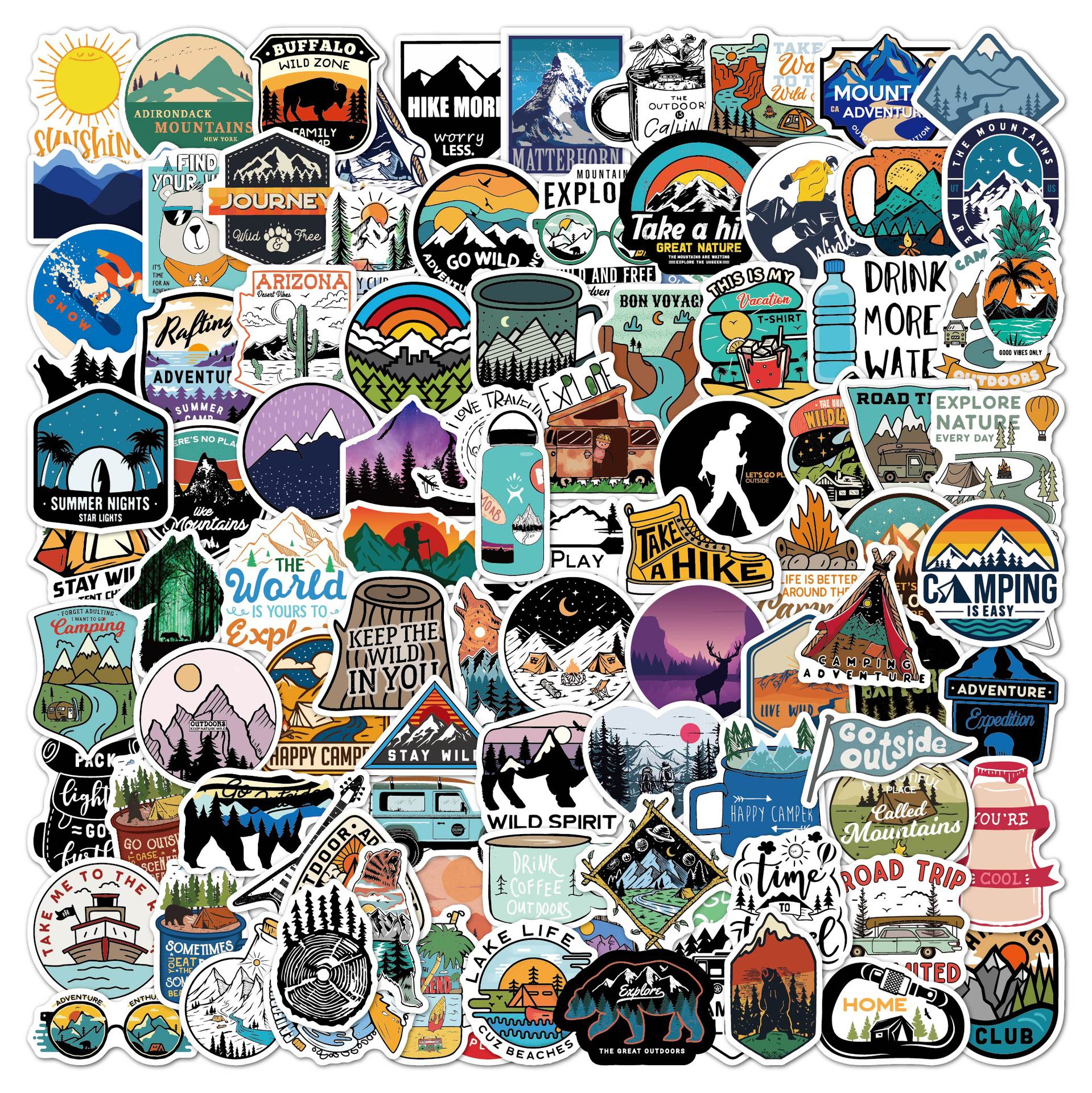 VSCO aesthetic sticker pack of 100 on a surface