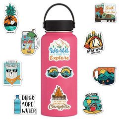 waterproof vinyl stickers showcasing different designs