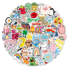 VSCO aesthetic sticker pack of 100 on a surface
