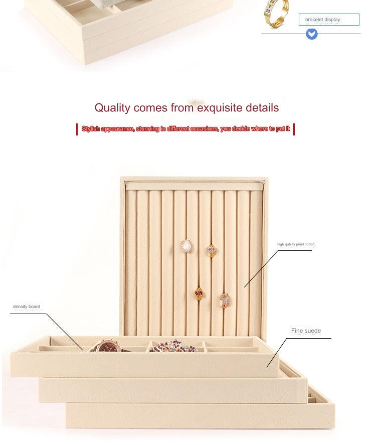 Elegant jewellery organiser tray with compartments