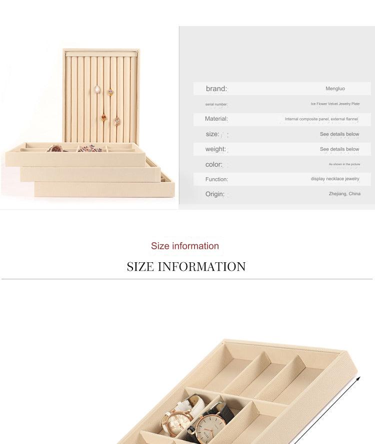 Close-up of the elegant ivory jewellery tray