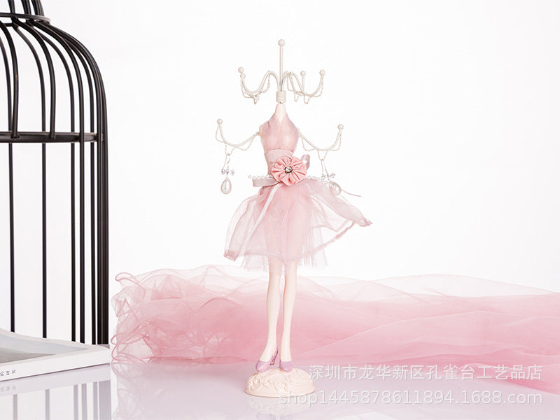 Close-up of Creative Resin Jewelry Stand