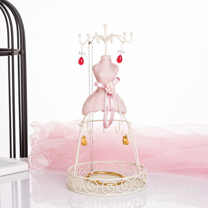 Stylish earring holder on display