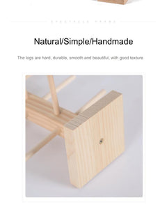 Elegant wooden eyewear holder with multiple pairs
