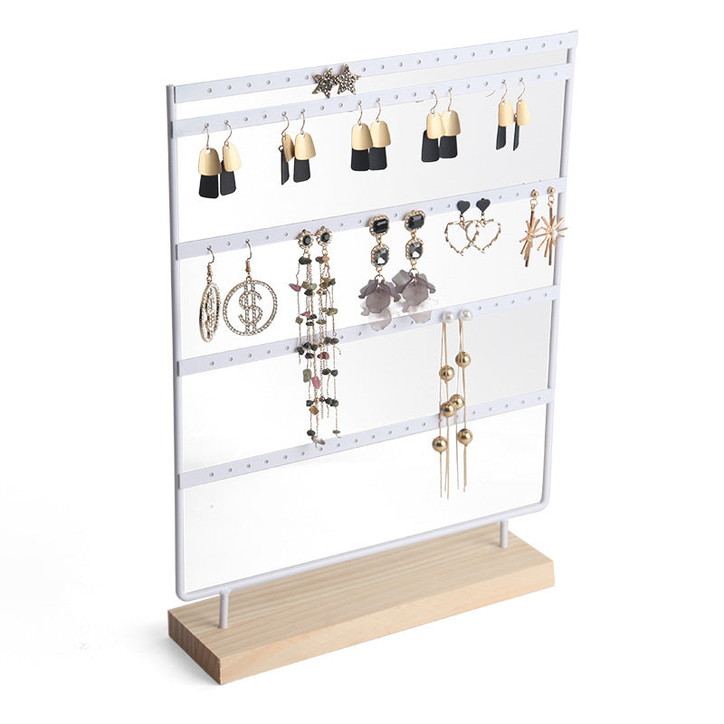 Close-up of 100 holes on Jewelry Stand for earrings