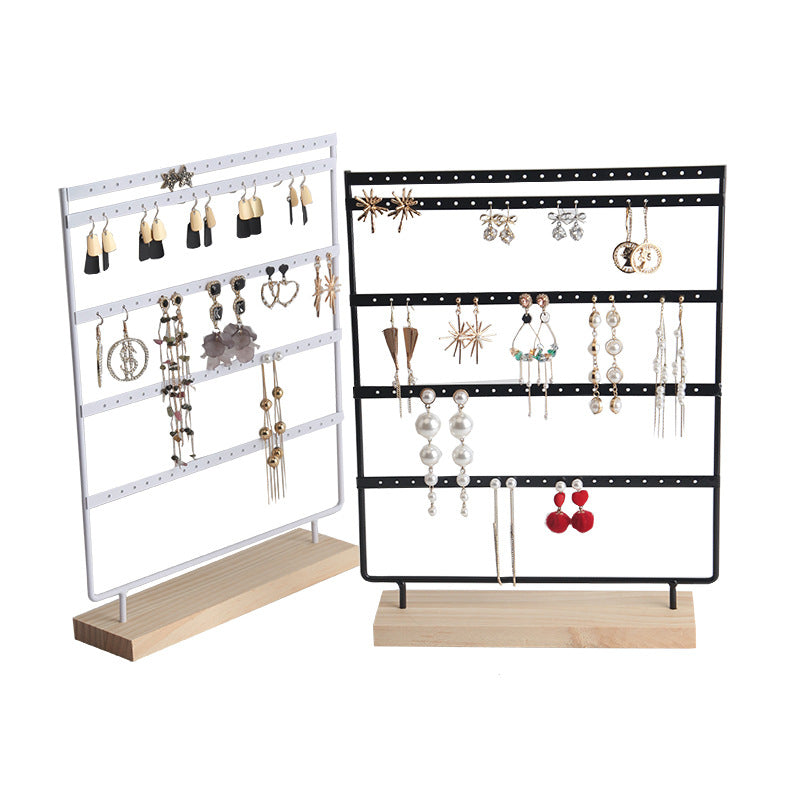 Elegant 5-Tier Jewelry Stand displaying earrings