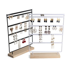 Close-up of 100 holes on Jewelry Stand for earrings