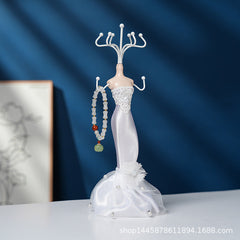 White jewellery organiser with ring storage