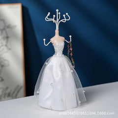 Close-up of the elegant jewelry display stand