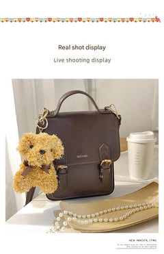 Cute Dog Plush Keychain Against Background