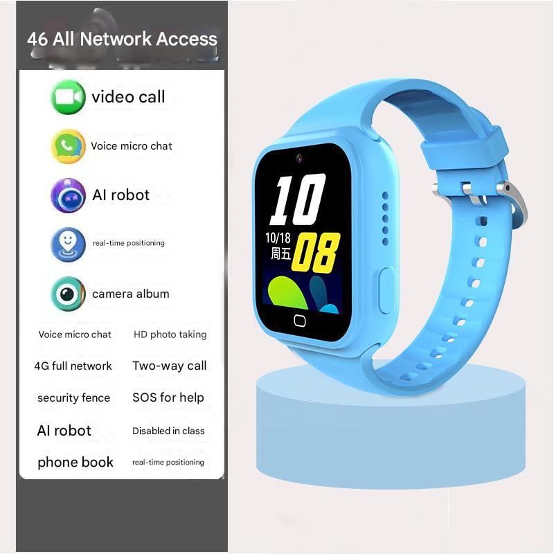 Child using smartwatch with GPS tracking feature