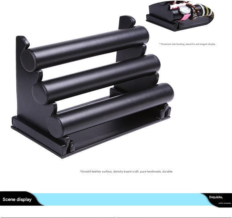 luxury black velvet tiered display stand