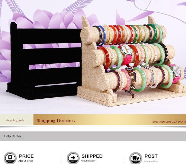 burlap bracelet display for shops