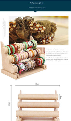 view of various bracelets on display