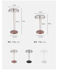 Rotatable Jewelry Holder with Multiple Hooks