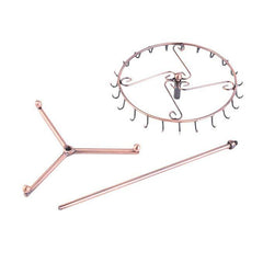 Elegant Metal Jewelry Organizer Stand in Use