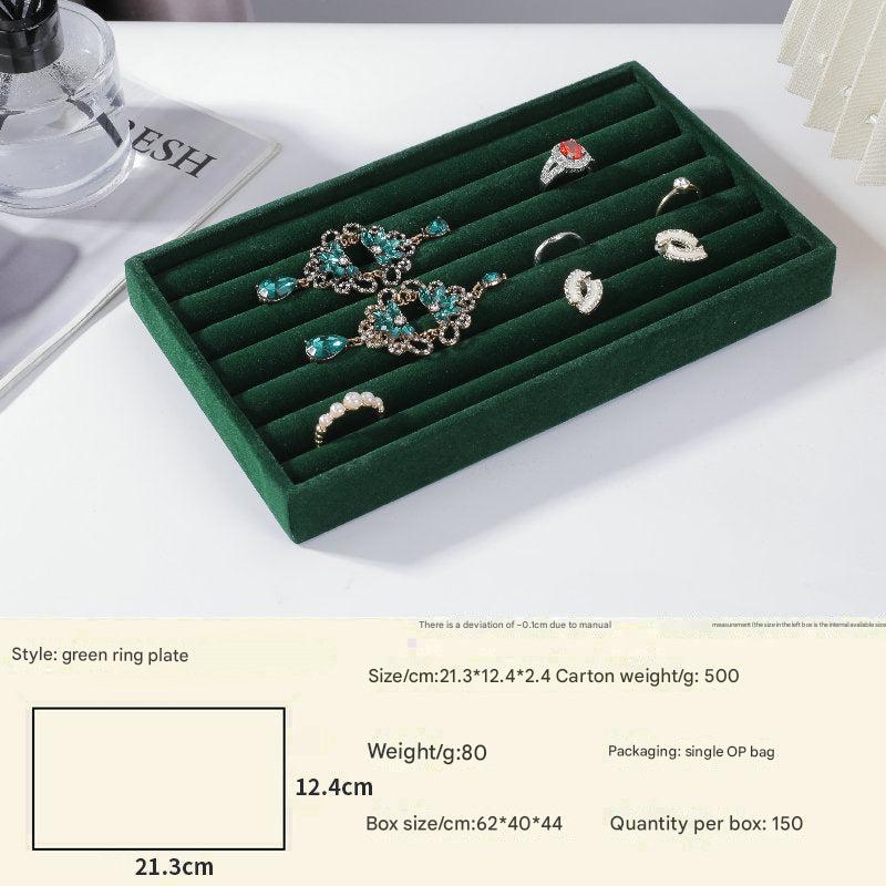 Stylish grey velvet jewelry tray with earrings