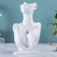 Elegant Resin Mannequin Jewelry Stand display with earrings