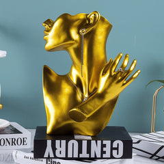 Elegant Resin Mannequin Jewelry Stand front view