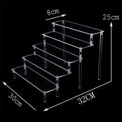 Acrylic display with protective film intact