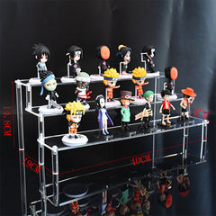 Elegant acrylic shelf featuring displayed merchandise