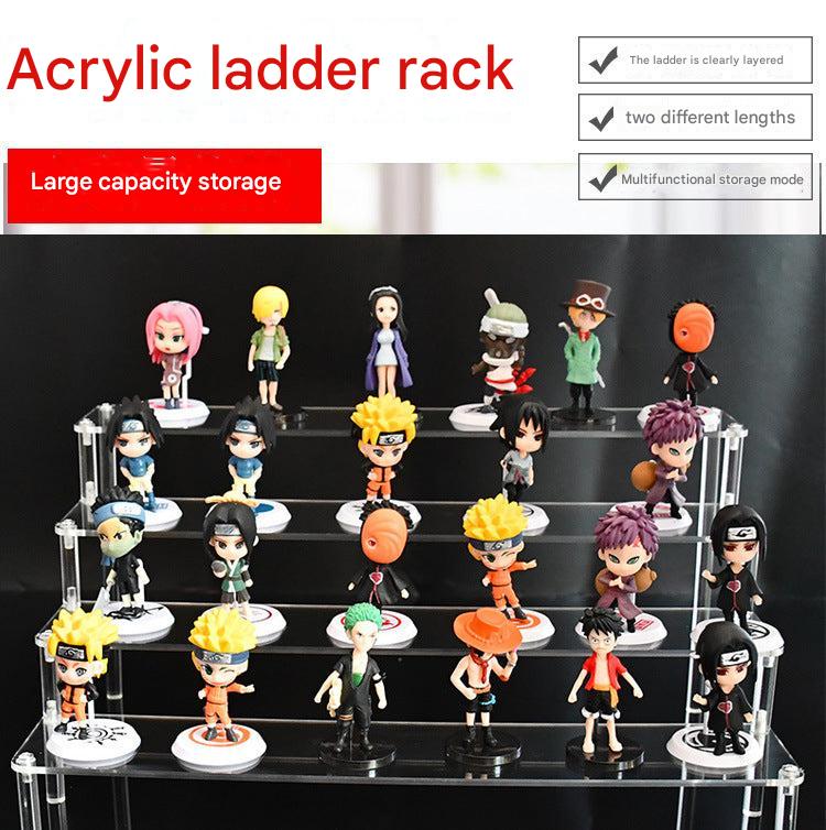 Multi-tiered acrylic display stand for collectibles
