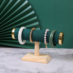 Sophisticated wooden jewelry display holder