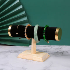 Sophisticated wooden jewelry display holder