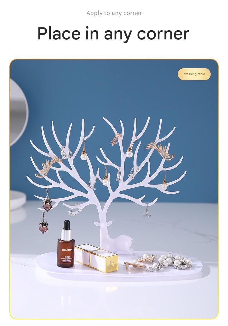 Close-up of antler design jewelry organizer