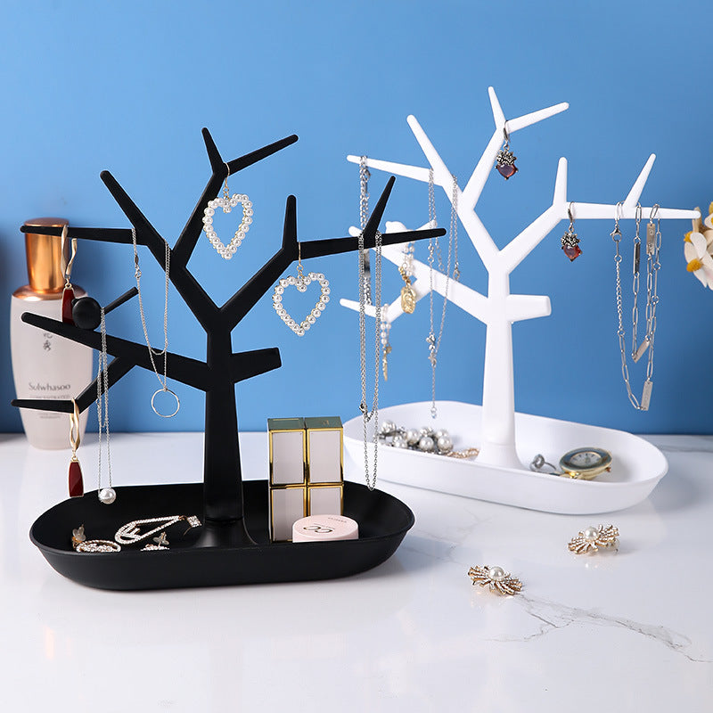 Versatile jewelry display with necklaces and earrings