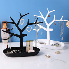Versatile jewelry display with necklaces and earrings