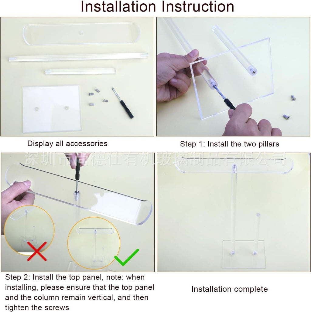 Close-up of transparent accessory holder