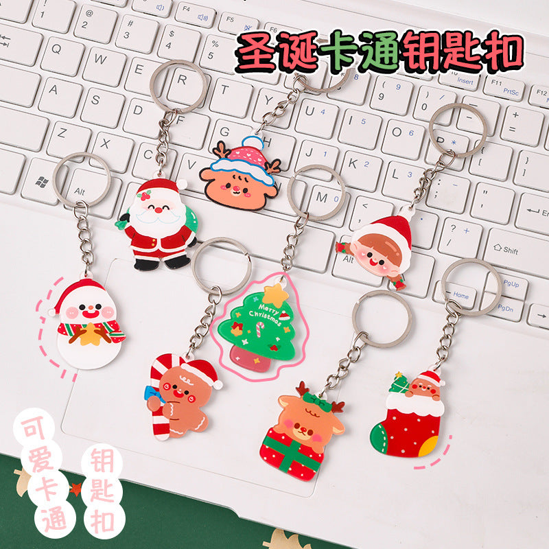 Colourful acrylic reindeer keychain for gifts 3