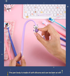 Kids' cartoon astronaut gel pen in use