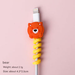 Cartoon animal cable organizer penguin design