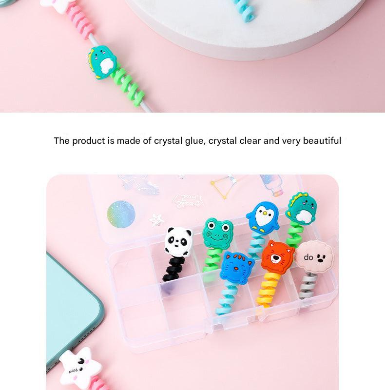 Cute cat design silicone cord protector