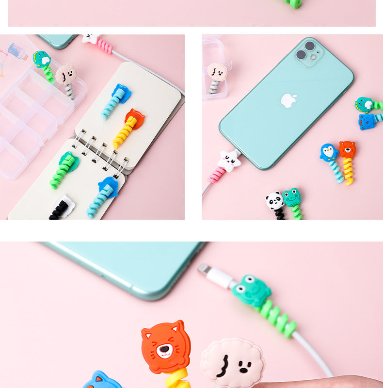Bear shape silicone cable holder