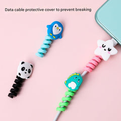 Cute cat design silicone cord protector