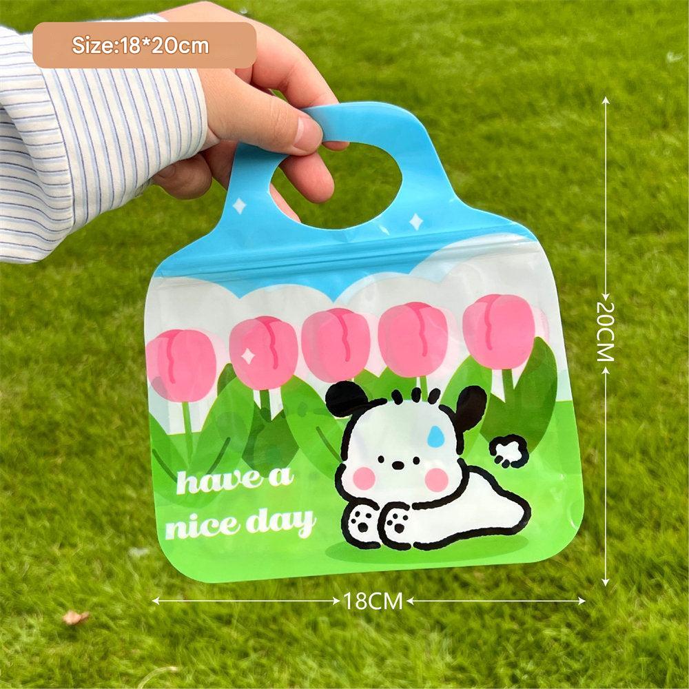Cute cartoon self-seal bags for storage