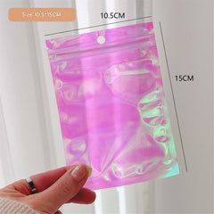 mylar bag showcasing nail art items