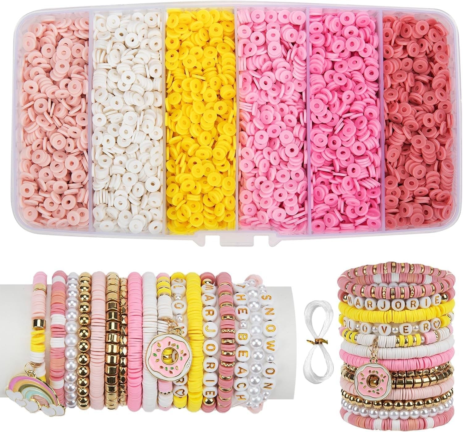 Vibrant DIY clay beads for kids' crafts