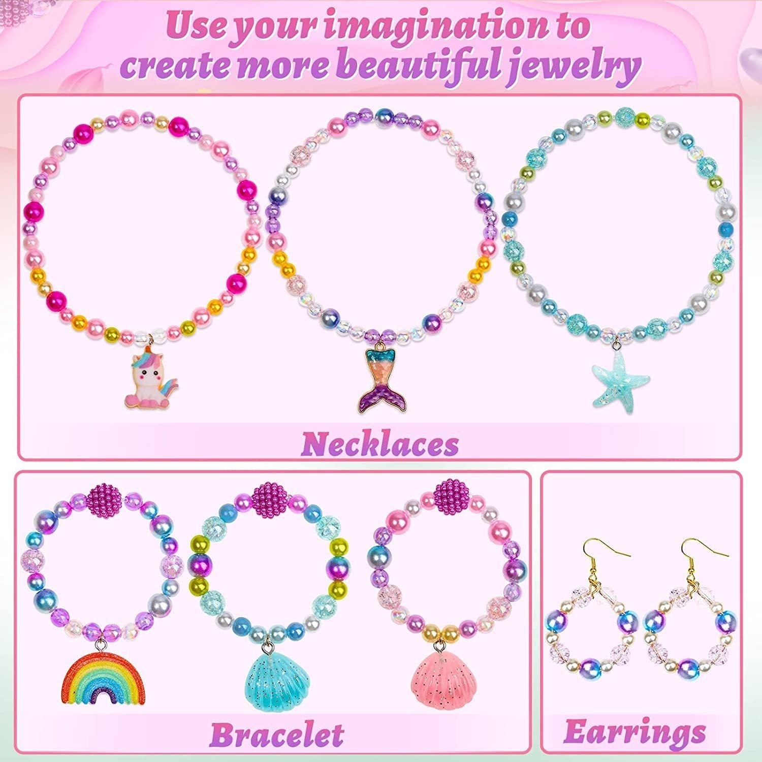 Children excited about their crafted jewellery